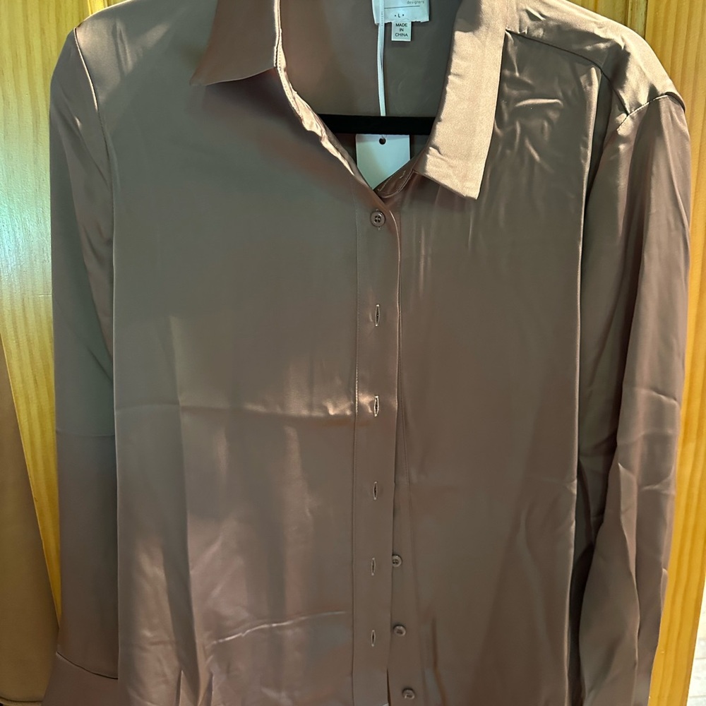 Charcoal Dress Shirt with Silky Finish and Classic Collar